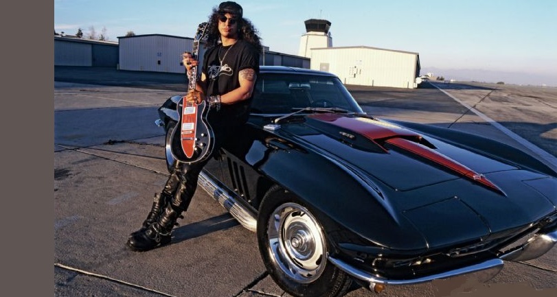 Guns N' Roses guitarist Slash and his 1966 Corvette Coupe