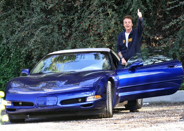 Sir Paul McCartney and his Corvette