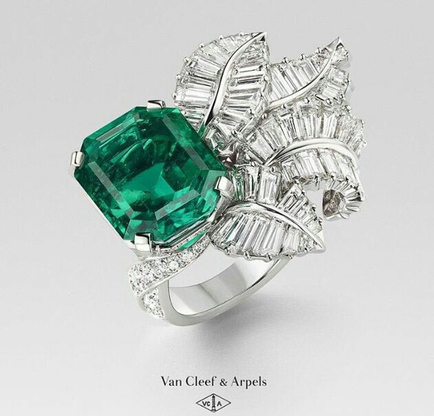 A Gorgeous Emerald and Diamond Ring by Van Cleef & Arpels