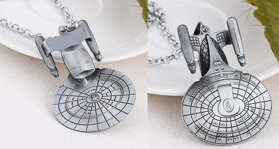 Lureme Star Trek Wars Pendant Chain Fashion Antique Silver Necklace 
