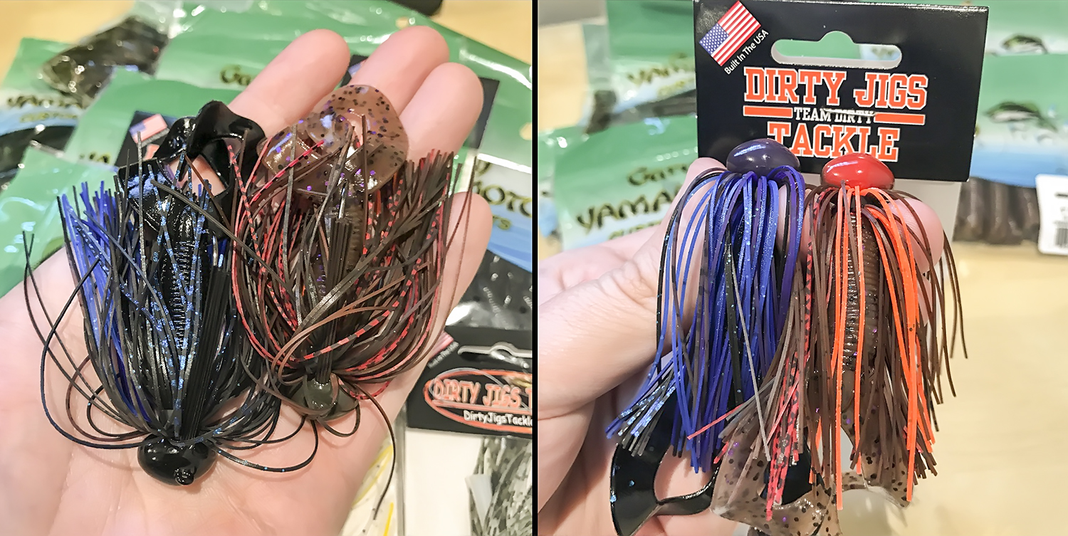 Dirty Jigs Finesse Football jig with a Yamamoto Double Tail trailer. 