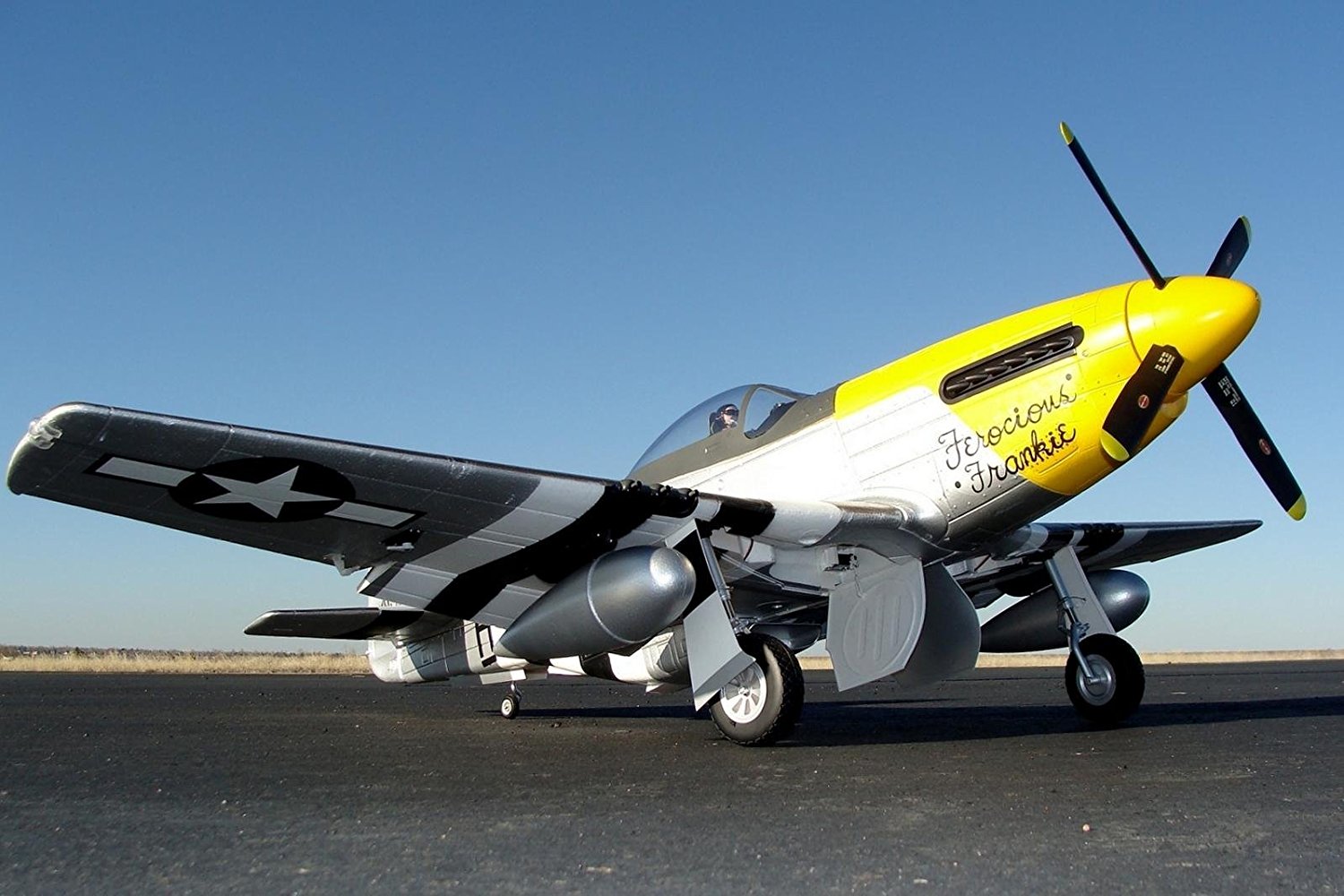 FMS P-51 Mustang Ferocious Frankie 6CH 1700mm (66.9") Wingspan with Flaps LED Retracs PNP RC Airplane Warbird
