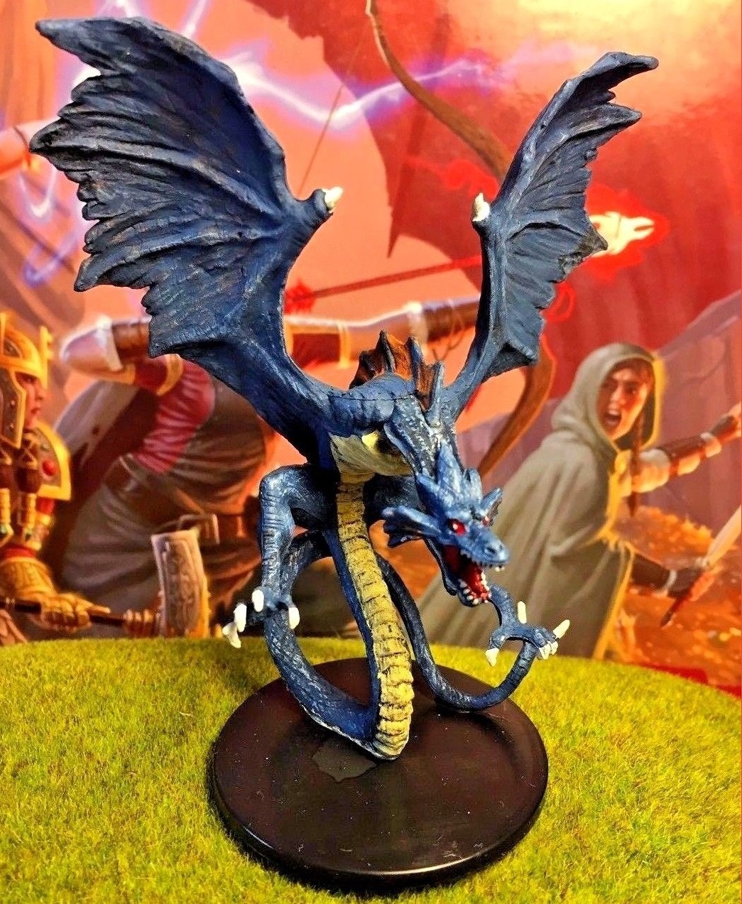 Wyvern D&D Miniature Dungeons Dragons pathfinder star WotC 35 drake blue dragon