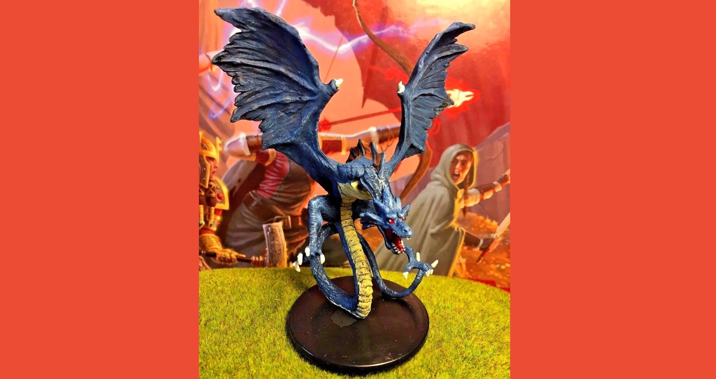 Wyvern D&D Miniature Dungeons Dragons pathfinder star WotC 35 drake blue dragon