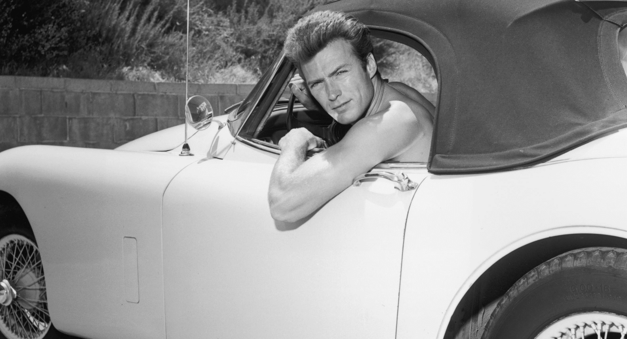 1965: Clint Eastwood in his Jaguar XK150 roadster