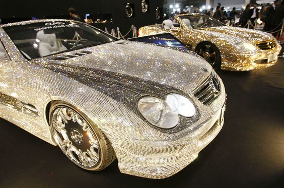 Diamond covered Mercedes 