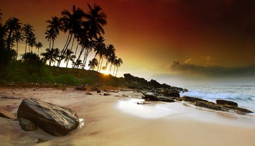 Secret beach in Sri Lanka.