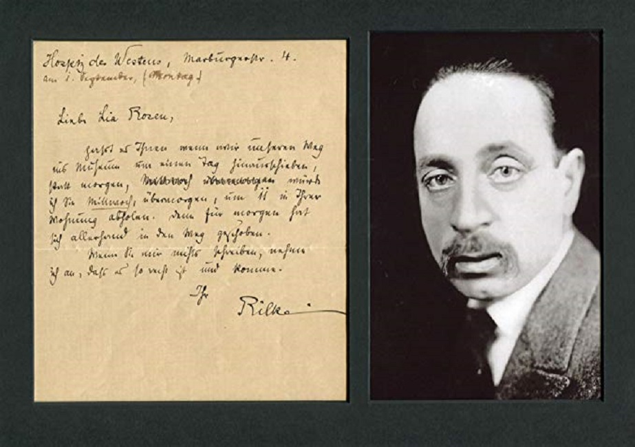 Poet Rainer Maria Rilke autographed letter signed