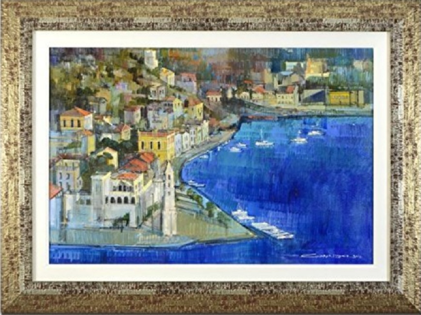 THE JEWEL THAT IS SYMI (GREEK ISLAND) An Original Oil Painting by Alex ZWARENSTEIN