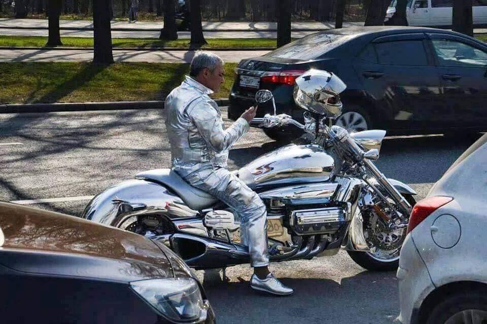 Silver Harley Davidson